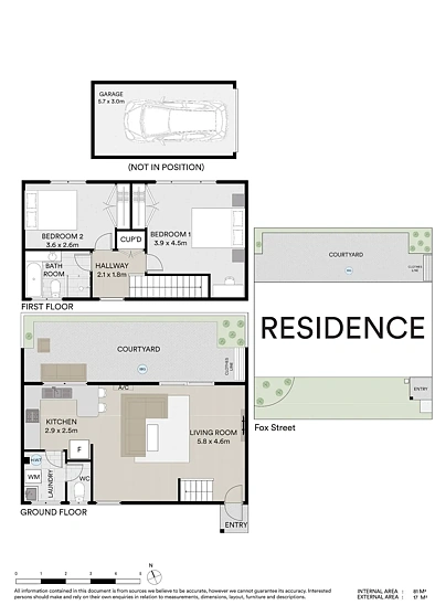 2/31 Fox Street, Ballina, NSW 2478, 2 Bedrooms, 1 Bathrooms, Townhouse