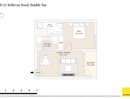 28/177 Bellevue Road, Bellevue Hill, Eastern Suburbs, 1房, 1浴, Apartment