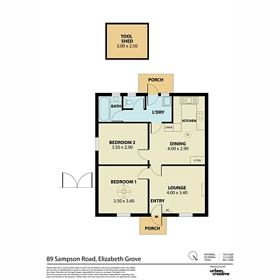 89 Sampson Road, Elizabeth Grove, SA 5112, 2房, 1浴, 独立屋