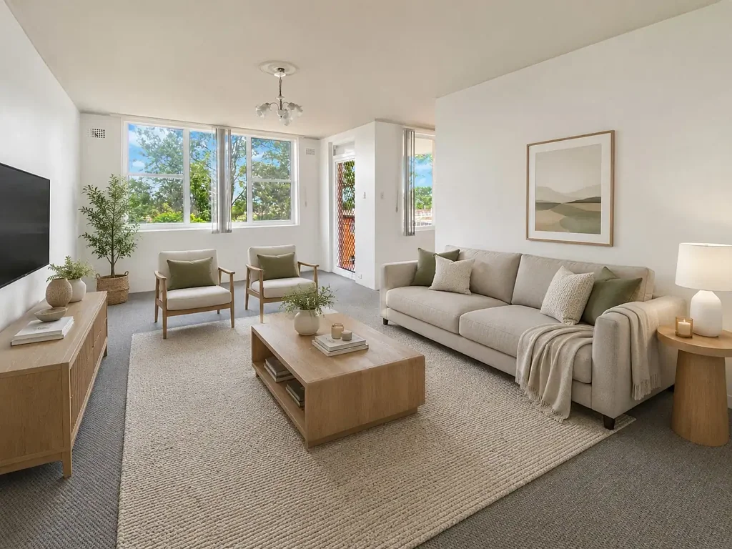 Tidy two bedroom apartment with pleasant leafy view