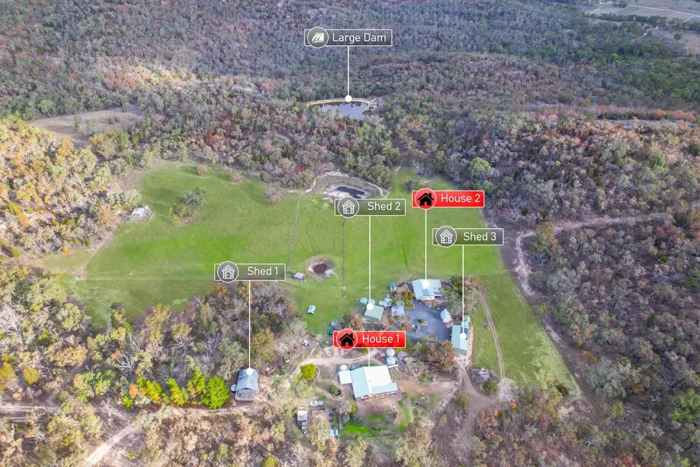 Fletcher 7कमरा 155 Acres of Granite Belt Paradise | Two Homes | Water, Views & Endless Adventure