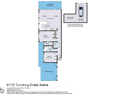 6/133 Terralong Street, Kiama, South Coast, 2 rūma, 2 rūma horoi, Apartment