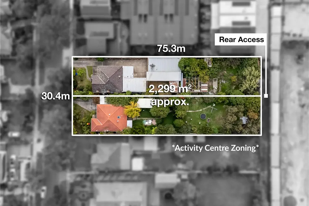 Ivanhoe 7房 大型开发用地 2,299㎡临街面 ACZ2规划 适合中高密度重建 多样开发潜力 紧邻三大医院 商圈学校步可达 Activity Centre Zoning. Large Landholding. Flexible Terms