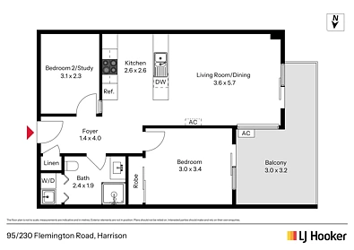 95/230 Flemington Road, Harrison, ACT 2914, 2房, 1浴, Unit