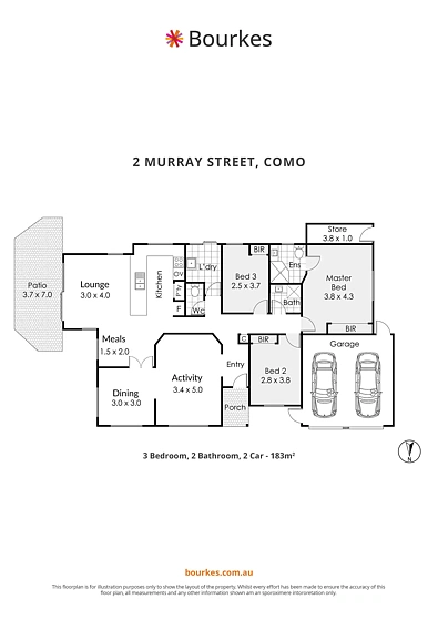 2 Murray Street, Como, WA 6152, 3 rūma, 2 rūma horoi, House
