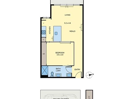 105A/23-25 Cumberland Road, Pascoe Vale South, North Melbourne, 1 rūma, 1 rūma horoi, Apartment