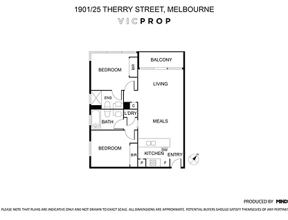 1901/25 Therry Street, Melbourne, VIC 3000, 2 ਕਮਰੇ, 2 ਬਾਥਰੂਮ, Apartment