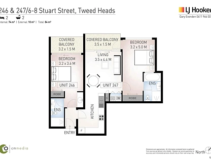 246 & 247/6-8 Stuart Street, Tweed Heads, North Coast, 2房, 2浴, 公寓
