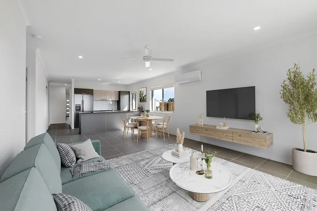 Jimboomba 4房 开放式布局 厨房充足存储 户外娱乐区 主套房套间 三卧室带柜 双车库 低维护花园 社区便利 Modern Comfort and Relaxed Family Living