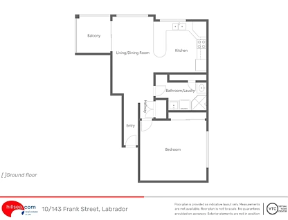 10/143 Frank Street, Labrador, Gold Coast, 1 침실, 1 욕실, Apartment