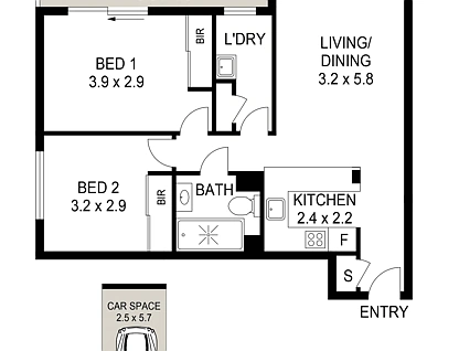 43/336-346 Sussex Street, Sydney, Sydney CBD, 2 Kuwarto, 1 Banyo, Apartment