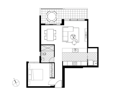 902/24 Dressler Court, Merrylands, Parramatta (Northwest suburbs), 1部屋, 1バスルーム, Apartment