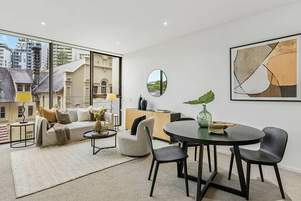 North Sydney 2Kwarto Contemporary North Sydney Living with a Versatile Guest Room or Study