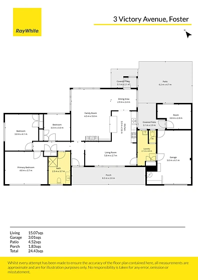 3 Victory Avenue, Foster, VIC 3960, 3 chambres, 1 salles de bain, House