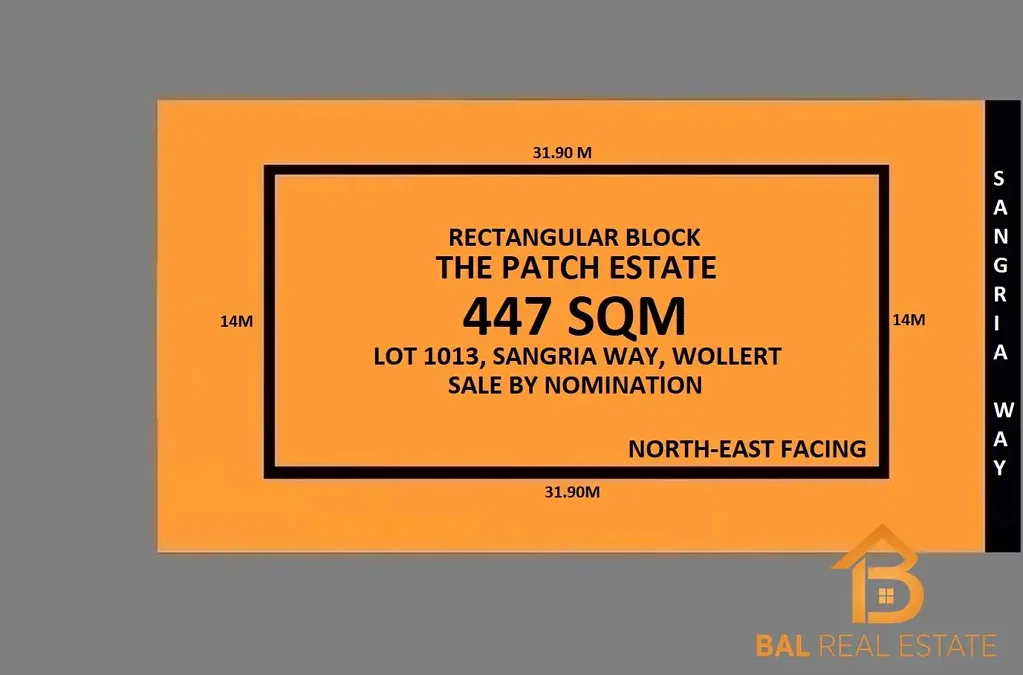 Wollert 447sqm Premium North-East Facing Block in The Patch Estate, Wollert!!!
