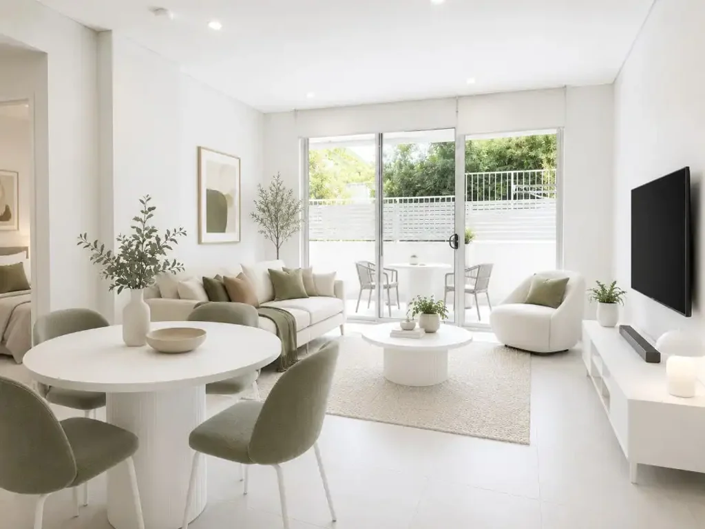 Spacious Modern Three-Bedroom Apartment with Expansive Courtyard Living