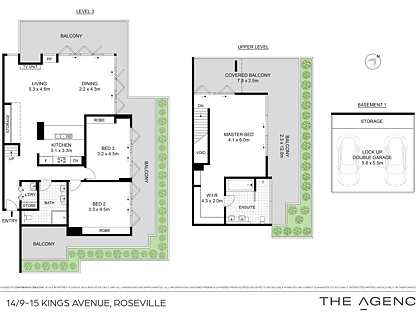 14/9-15 Kings Avenue, Roseville, Upper North Shore, 3 غرف, 2 حمامات, Apartment
