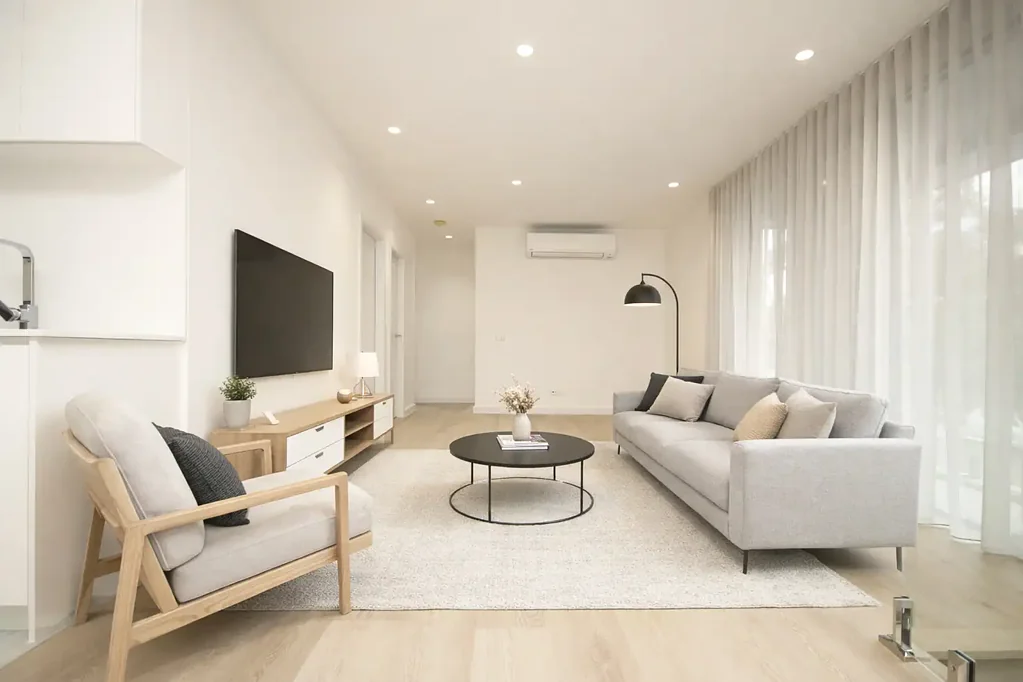 Brand new, single level stacked Duplex home with water & electricity included!