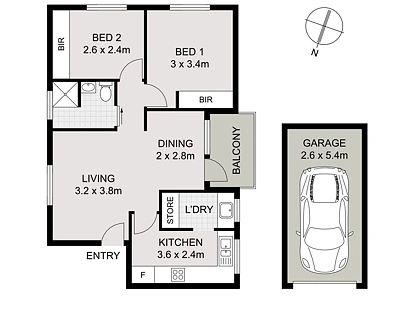 10/14 Maxim Street, West Ryde, Upper North Shore, 2 habitaciones, 1 baños, Apartment