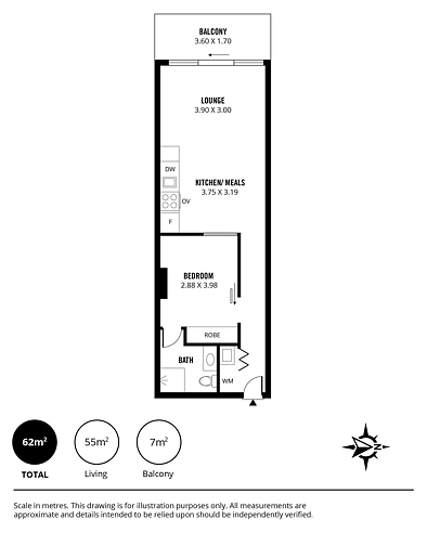 1313/96 North Terrace, Adelaide, SA 5000, 1 Bedrooms, 1 Bathrooms, Apartment