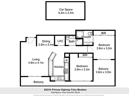 82/214-220 Princes Highway, Fairy Meadow, Wollongong - Greater Region, 2 Bedrooms, 2 Bathrooms, Unit