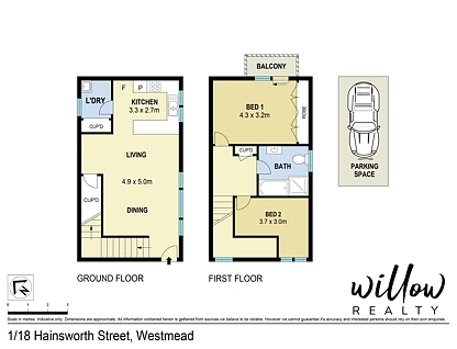 1/18-22 Hainsworth Street, Westmead, Parramatta (Northwest suburbs), 2 कमरे, 1 बाथरूम, Townhouse