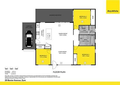 20 Baxter Avenue, Eyre, SA 5121, 3 rūma, 1 rūma horoi, House