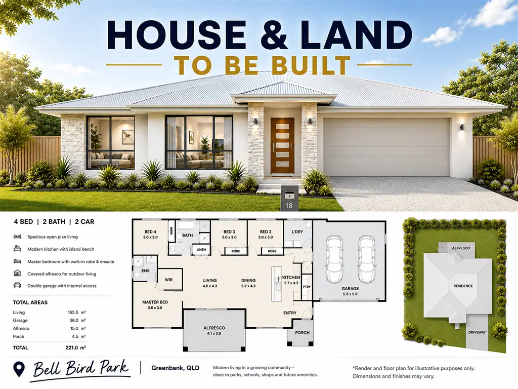 Bellbird Park 4침실 4 Bed | 2 Bath | 2 Car | House & Land Bellbird Park