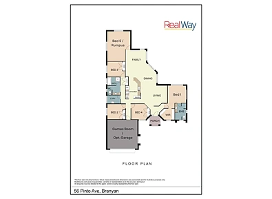 फ्लोर प्लान - 56 Pinto Avenue, Branyan, QLD 4670