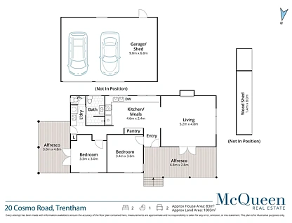 20 Cosmo Road, Trentham, Ballarat, 2 Bedrooms, 1 Bathrooms, House