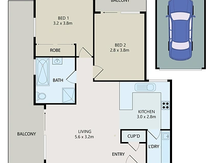 14/41-49 Lane Street, Wentworthville, Parramatta (Northwest suburbs), 2 कमरे, 1 बाथरूम, Unit