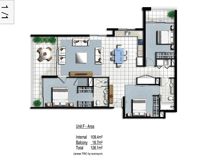 803/43 Harbour Town Drive, Biggera Waters, Gold Coast, 3 कमरे, 2 बाथरूम, Apartment