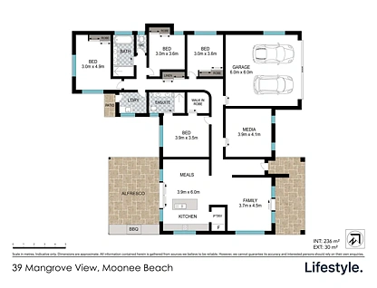 39 Mangrove View, Moonee Beach, NSW 2450, 4房, 2浴, House