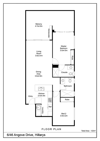 6/46 Angove Drive, Hillarys, WA 6025, 2房, 2浴, Apartment