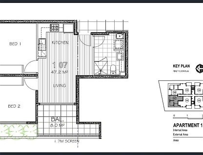 102/813 Toorak Road, Hawthorn East, Inner East Melbourne, 2 ਕਮਰੇ, 1 ਬਾਥਰੂਮ, Apartment
