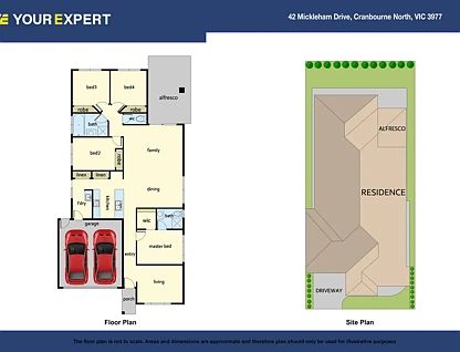 42 Mickleham Drive, Cranbourne North, VIC 3977, 4房, 2浴, House