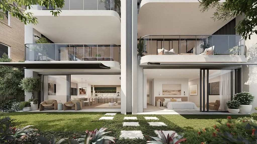 Bellevue Hill 3房 整层花园私享 私人车库入口 宽敞三居室 景观庭院连接 落地玻璃采光 高端Gaggenau电器 独家屋顶露台 Parkside Bellevue Hill Whole-Floor Garden Residence with Private Garage