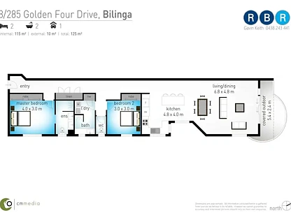 8/285 Golden Four Drive, Bilinga, Gold Coast, 2房, 2浴, Apartment