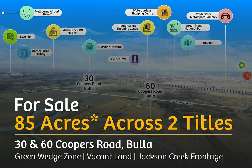Bulla 2 Slaapkamer Prime Acreage in Bulla | 85 Acres* | 2 Titles