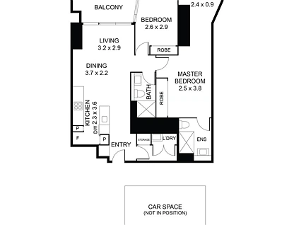 2609/260 Spencer Street, Melbourne, Melbourne CBD, 2 Kuwarto, 2 Banyo, Apartment