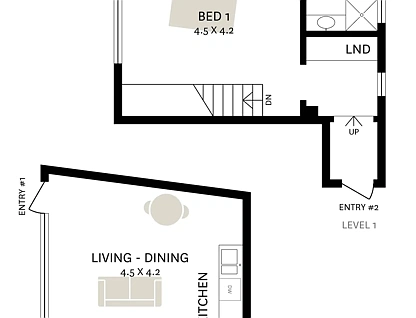 23/3A Farrell Avenue, Darlinghurst, Sydney CBD, 1 rūma, 1 rūma horoi, Apartment