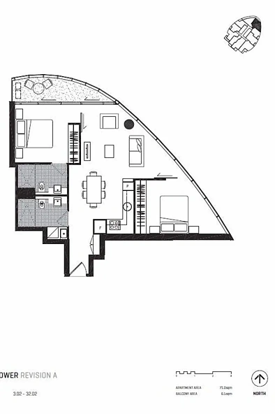 3002 231 Harbour Esplanade, Docklands, VIC 3008, 2房, 2浴, Apartment