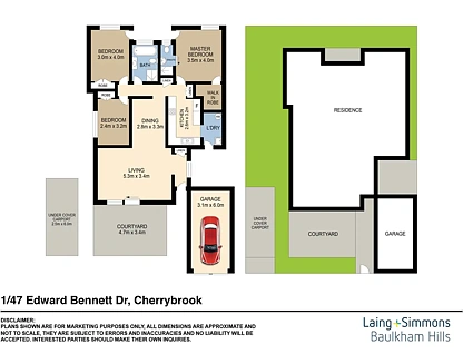 1/47 Edward Bennett Drive, Cherrybrook, The Hills, 3房, 2浴, House