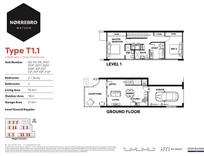 11C Negus Crescent, Watson, ACT 2602, 2房, 2浴, Townhouse