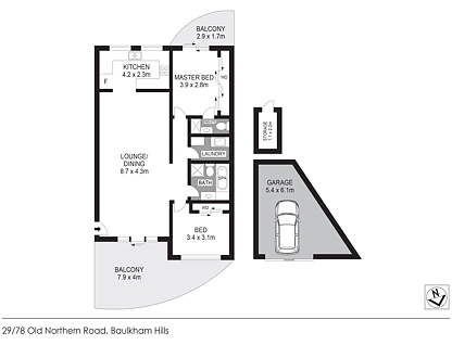 29/78-82 Old Northern Road, Baulkham Hills, The Hills, 2 habitaciones, 2 baños, Apartment