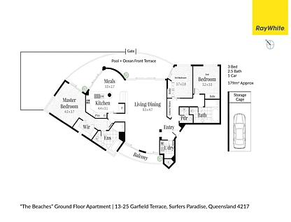 13-25 Garfield Terrace, Surfers Paradise, Gold Coast, 3 Schlafzimmer, 2 Badezimmer, Apartment