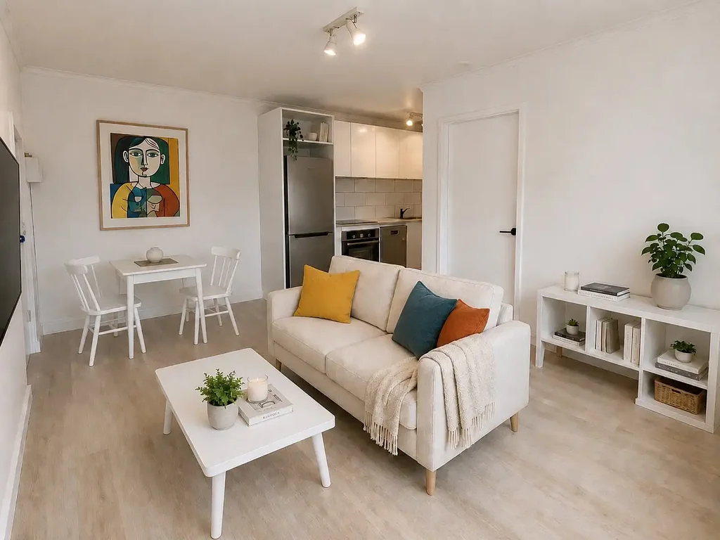 Mentone 1Zimmer BEST ONE IN  THE BLOCK. RENOVATED FRONT UPSTAIRS WITH TREED OUTLOOK AND FULL SUN TO BITH ROOMSORTH FACING