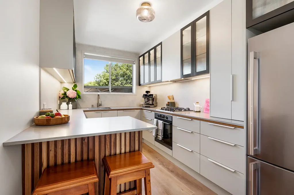 Fully renovated apartment with stunning courtyard.