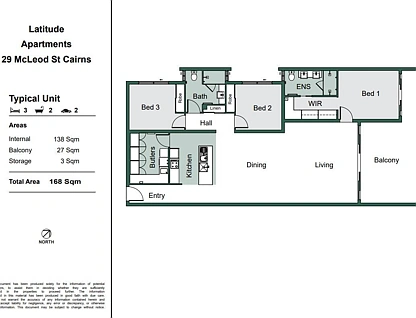 1/29 McLeod Street, Cairns City, Cairns, 3 Bedrooms, 2 Bathrooms, Apartment
