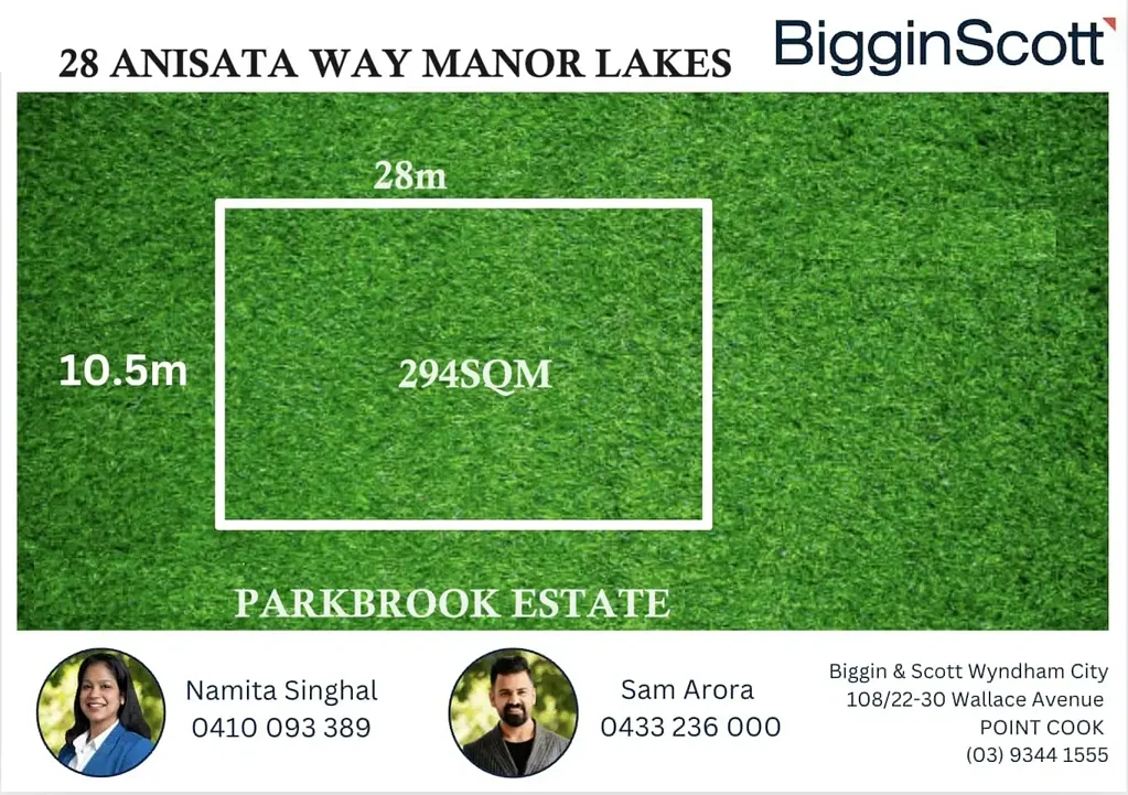 Manor Lakes EAST FACING EASEMENT FREE TITLED BLOCK IN MANOR LAKES